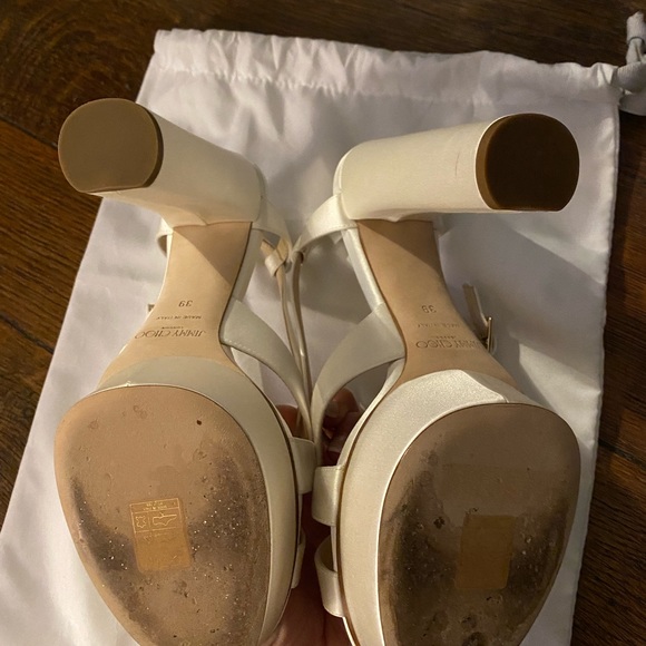 Jimmy Choo Satin Block Heels - Picture 5 of 7